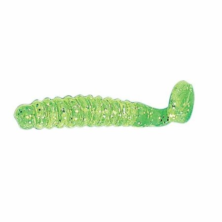 FIESTA 1.5 in. Crappie Slider Grub - Chartruese FI2966830